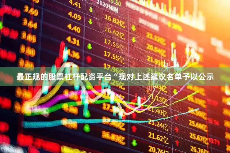最正规的股票杠杆配资平台“现对上述建议名单予以公示