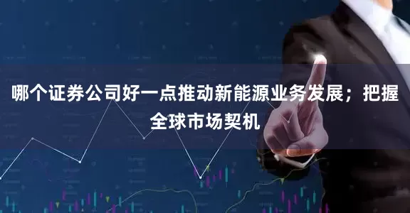 哪个证券公司好一点推动新能源业务发展；把握全球市场契机